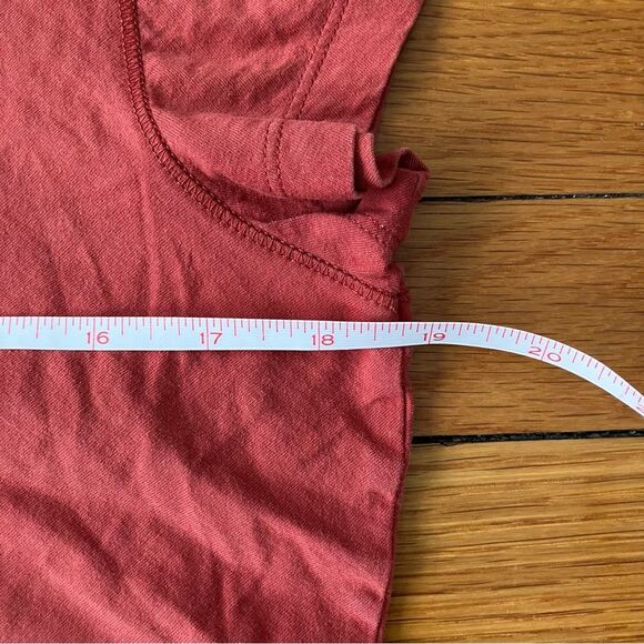 Patagonia Rust Orange Scoop Neck Solid Basic Tee Large Outdoor Hiking Nature - Picture 6 of 6